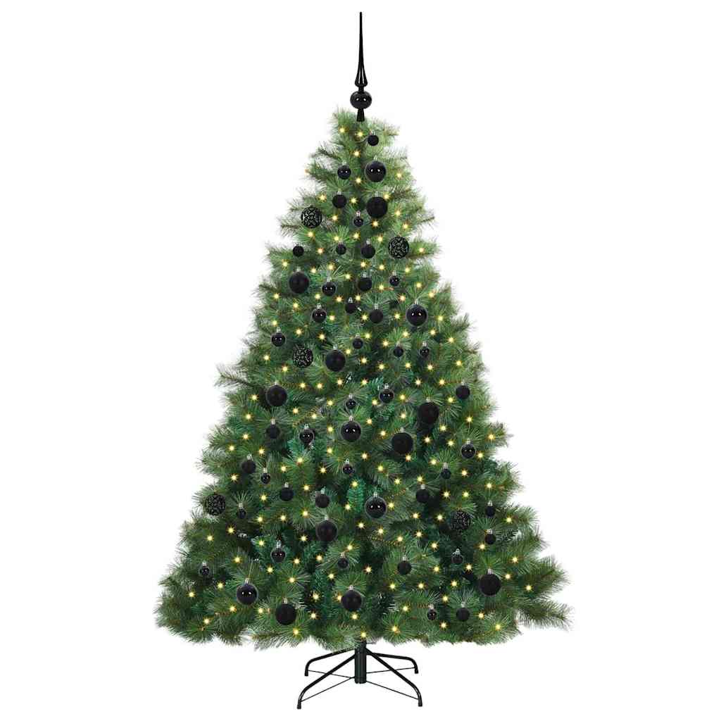 Árbol de Navidad - Árbol navideño artificial con 300 LED Verde 180 cm PE y PVC