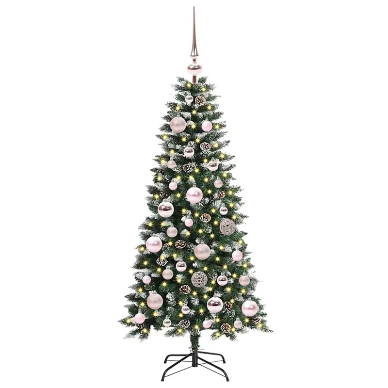 Árbol de Navidad - Árbol navideño artificial con 150 LED Verde 55 x 55 x 120 cm