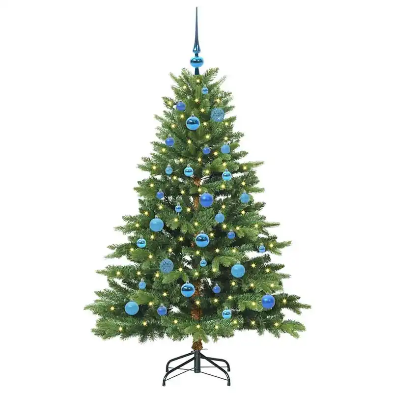 Árbol de Navidad - Árbol navideño artificial con 150 LED Verde 150 cm PE y PVC