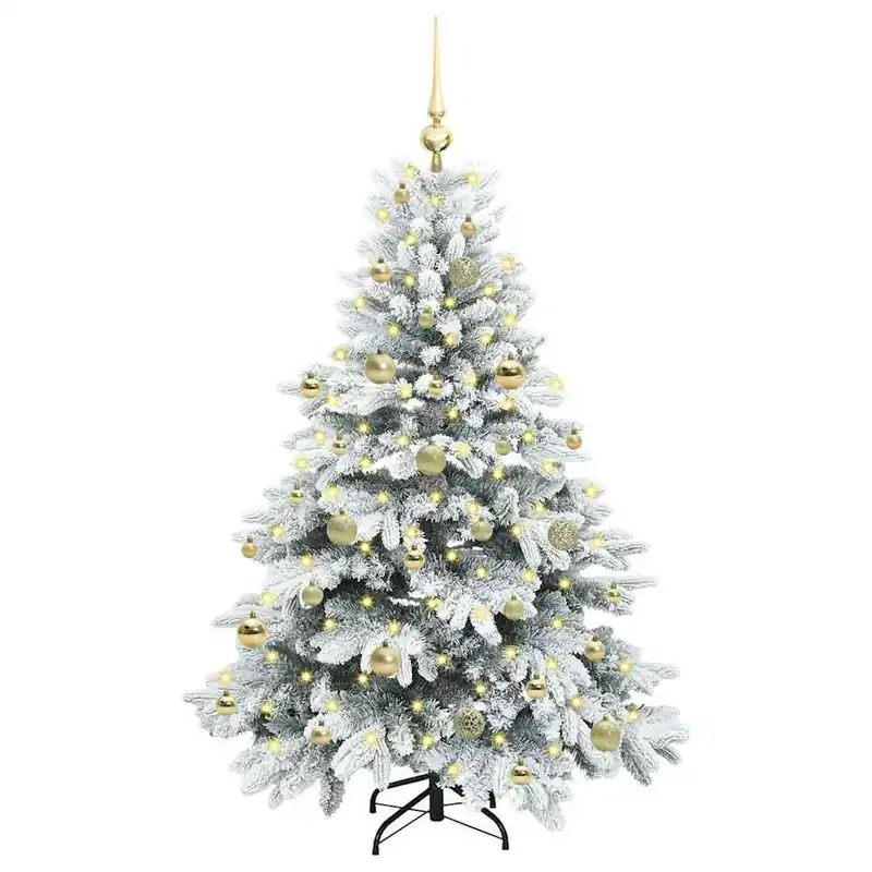 Árbol de Navidad - Árbol navideño artificial con 150 LED Verde 150 cm PE y PVC
