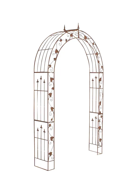 Arco flores Emma Metal Marrón antiguo 35.5X146X247.5 cm - Jardín