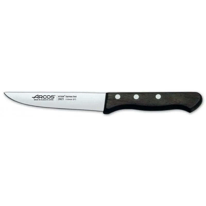 Cuchillo de Verduras de hoja de líneas clásicas de 110 mm. en exclusivo acero inoxidable NITRUM - Cocina