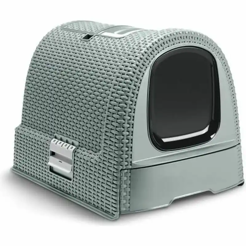 Arenero para Gatos Curver 51 x 38,5 x 39,5 cm Gris - Jardín