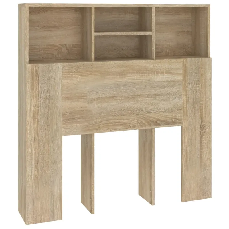 vidaXL Armario cabecero roble ahumado 100x19x103,5 cm - Muebles