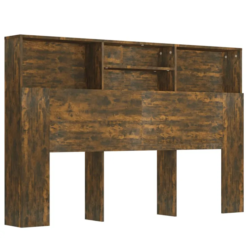 vidaXL Mueble cabecero gris hormigón 160x19x103,5 cm - Muebles
