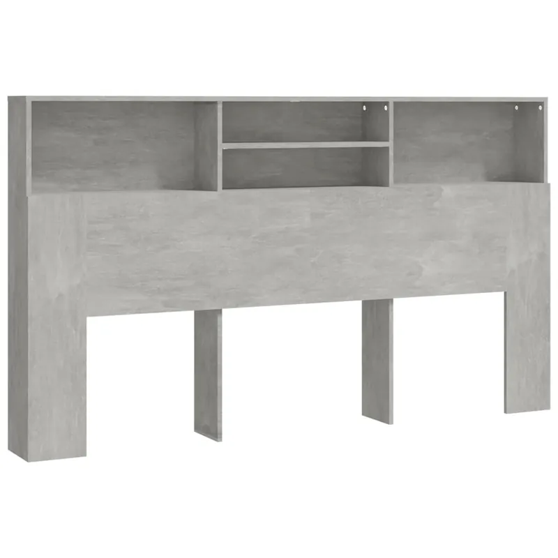 vidaXL Mueble cabecero gris hormigón 180x19x103,5 cm - Muebles