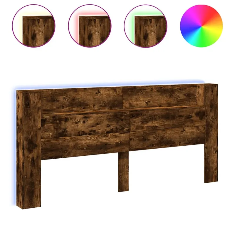 vidaXL Cabecero de cama con LED blanco 220x16,5x103,5 cm - Muebles