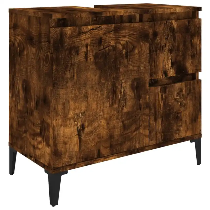 vidaXL Armario de baño madera contrachapada roble Sonoma 65x33x60 cm