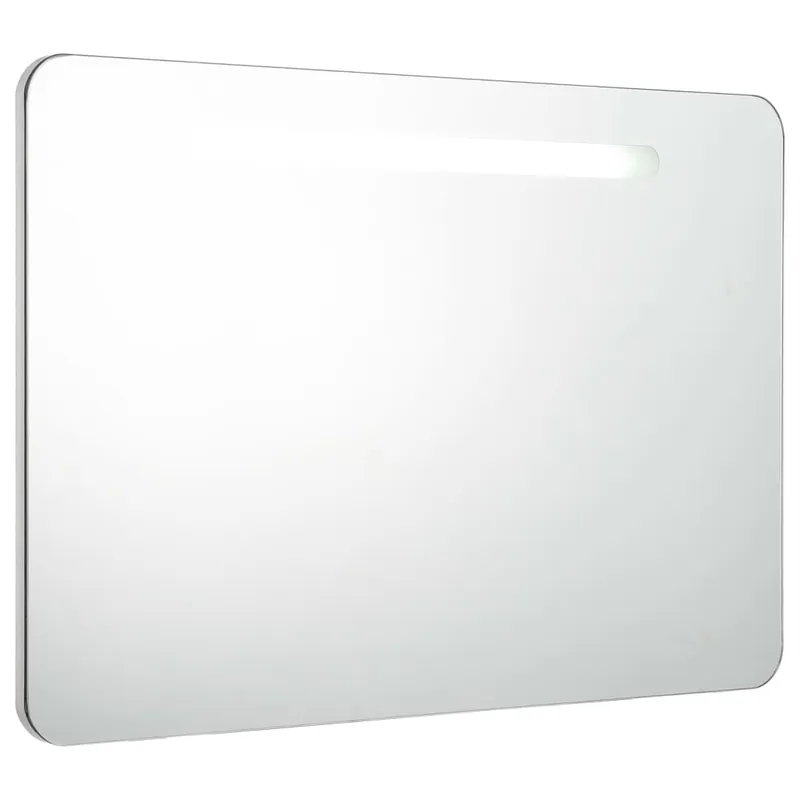 vidaXL Mueble de baño con espejo LED 80x9,5x55 cm