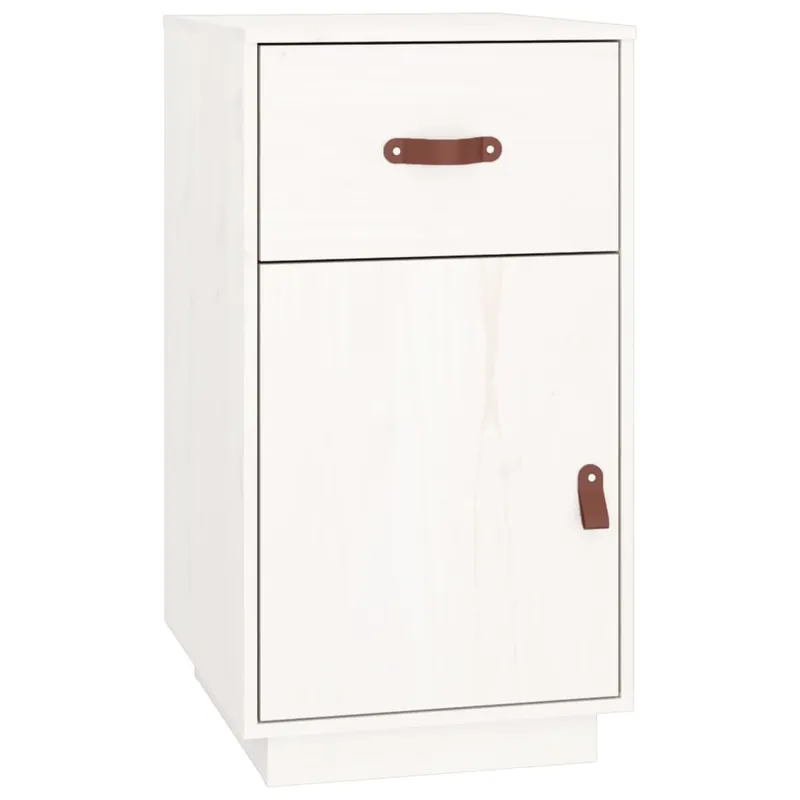 vidaXL Armario de escritorio madera maciza de pino blanco 40x50x75 cm - Muebles