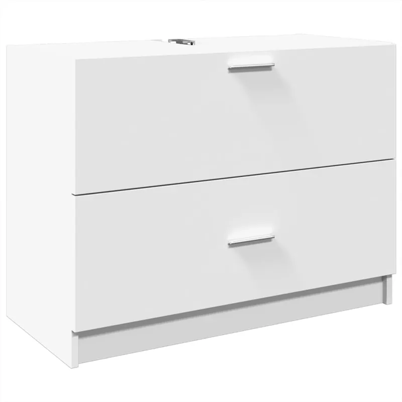 vidaXL Armario de lavabo madera de ingeniería blanco 78x37x59 cm - Baño
