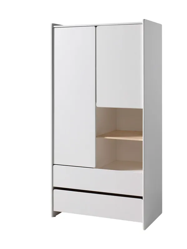 Armario infantil KIDDY 90x55x180 Blanco - Bebé