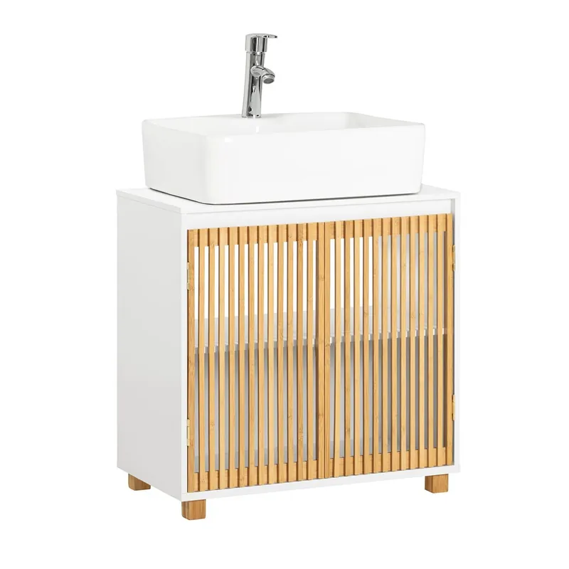 SoBuy BZR125-W Armario para debajo del lavabo 60 x 60 x 33 cm