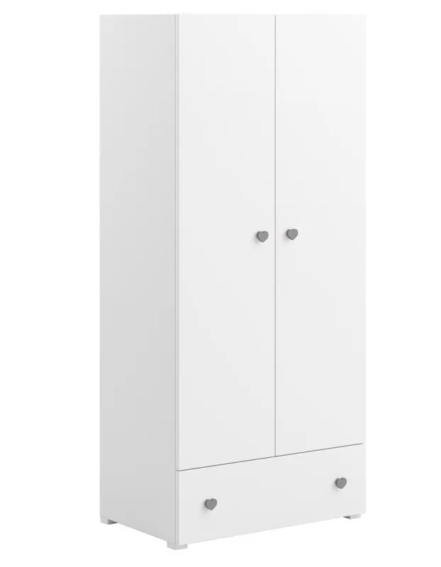 Armario STELLA WR80 2D1D3S 80x177x50 Blanco - Bebé