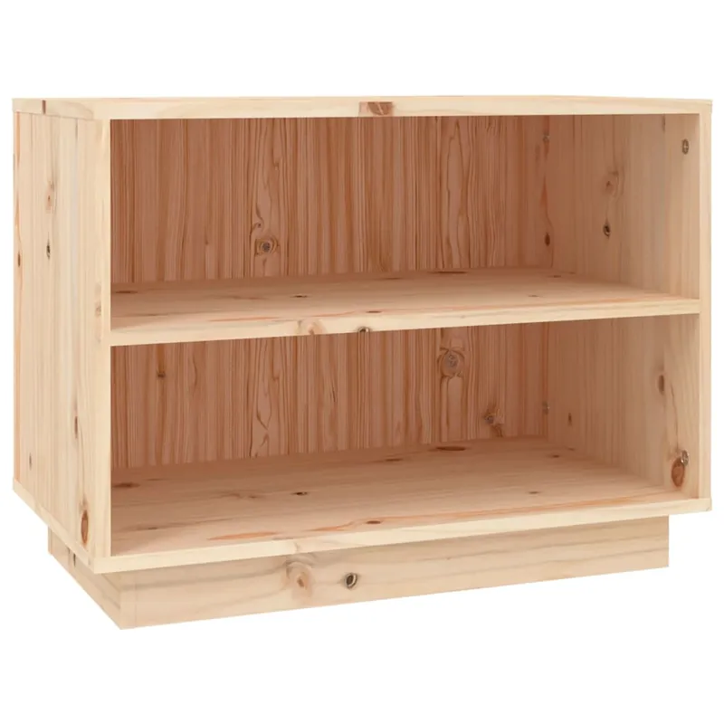 vidaXL Armario zapatero de madera maciza de pino gris 60x34x45 cm - Muebles
