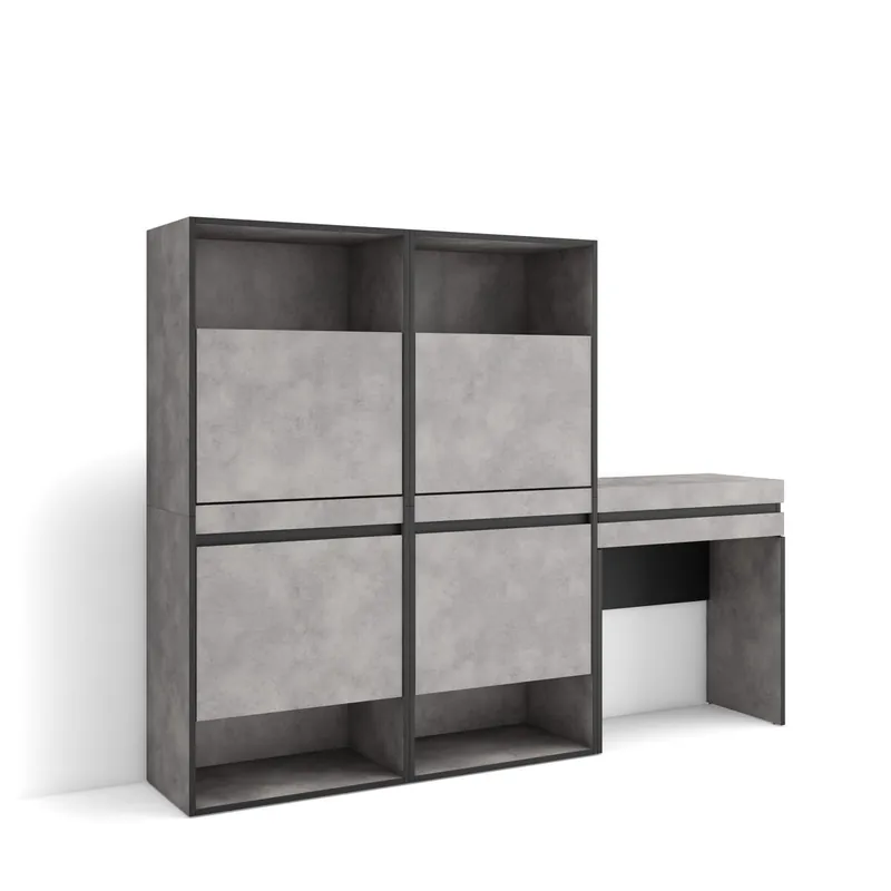 Zapatero | Armario zapatos botas | 190x145x35 cm | Dormitorio, habitación | Tocador | Estilo Moderno | Blanco - Muebles