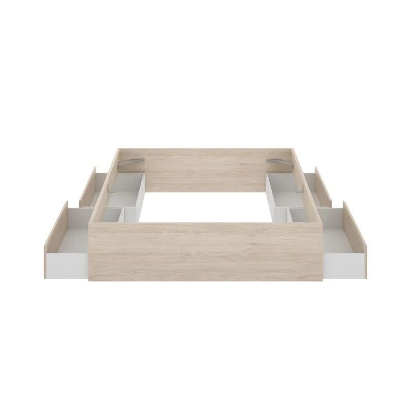 Aro de cama Lago con 4 cajones natural 39x148,6x194,8 cm - Descanso
