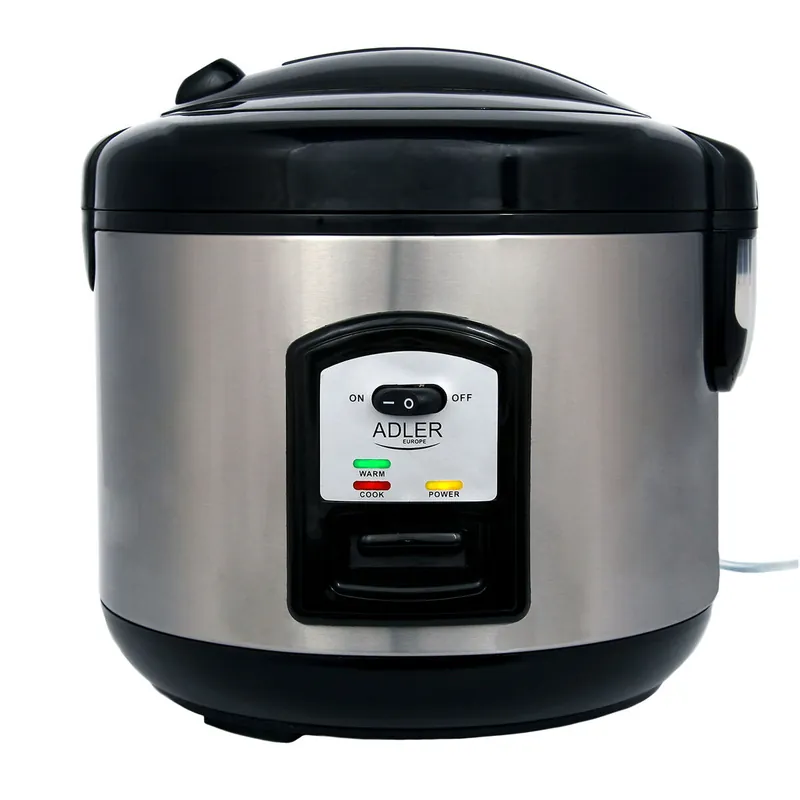 Adler AD6406 Arrocera, Cocedero de Arroz, 1,5 L, Función Cocinar y Mantener Caliente, Apagado Automático, 1000, Plata - Electrodomésticos