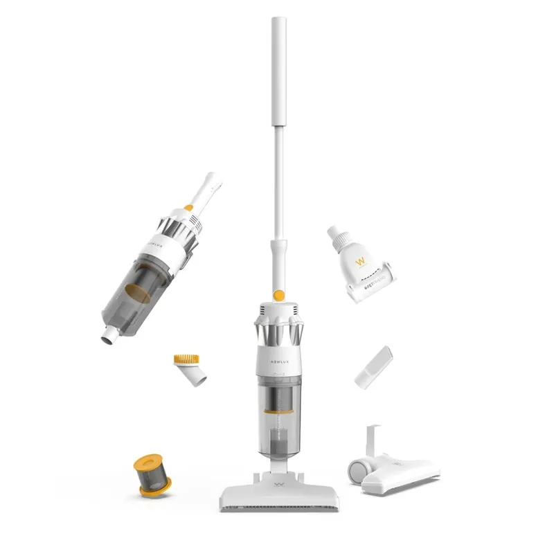Aspirador Escoba InfinityPower V900 Petfriend Newlux Blanco con Cable Vertical y de Mano, 800W, 2L, 16.5 Kpa y F.HEPA 5m de Acción (Accesorio Mascotas) - Electrodomésticos