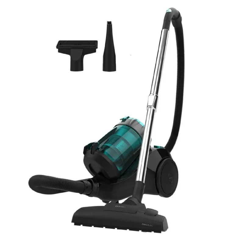 Aspirador de trineo Cecotec Conga Rockstar Multicyclonic Compact 800W 2,5L negro/azul - Electrodomésticos