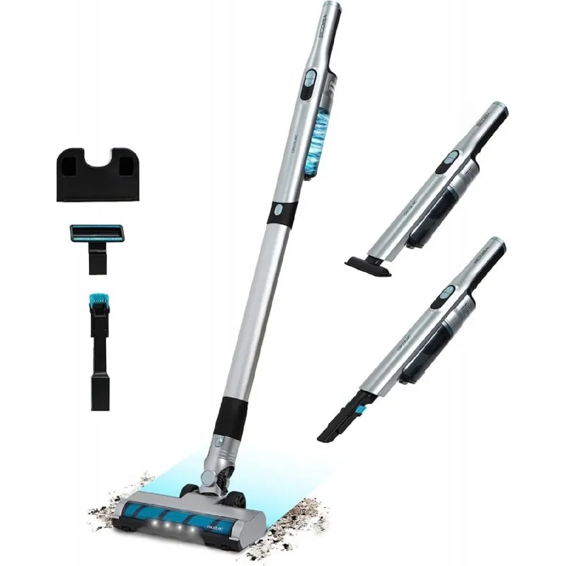 Aspirador vertical Cecotec Scoba 2100 Jalisco 210W 2 en 1 con accesorios inox - Electrodomésticos