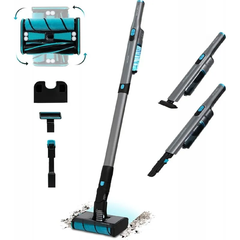 Aspirador vertical Cecotec Scoba 2100 Twice 2 en 1 210W 20kPa con accesorios negro - Electrodomésticos