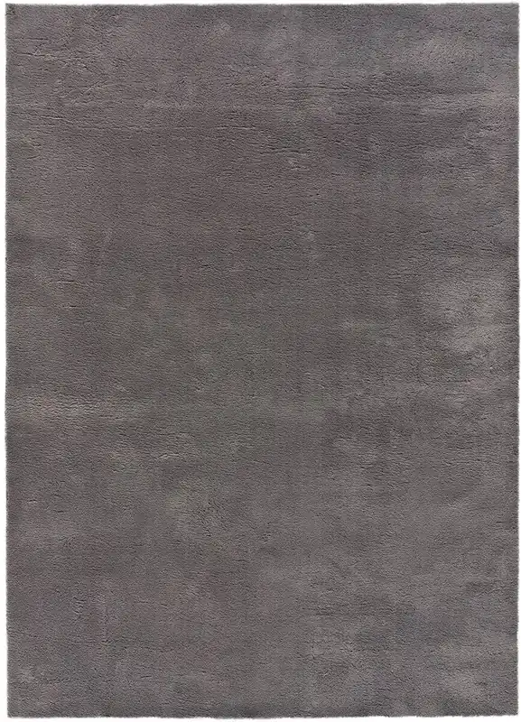 ATTICGO Alfombra lisa lavable LOFT en color antracita, 60 x 120 cm - Textil