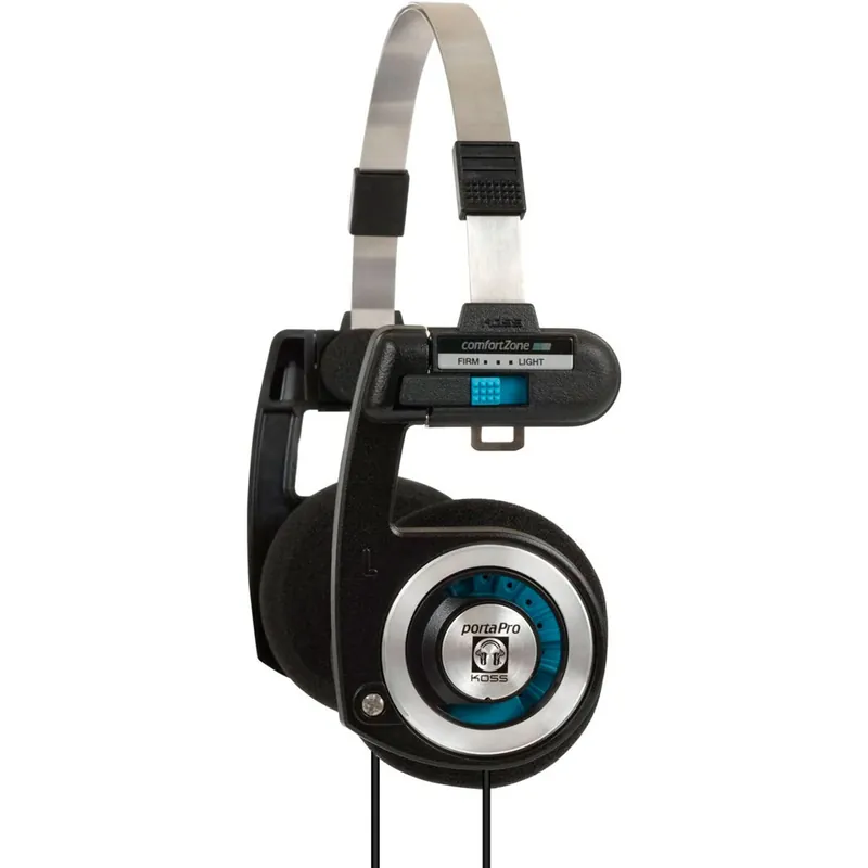 KOSS Porta Pro Classic Auriculares con Cable Cascos On Ear de Diadema Abiertos, Headphones On Ear Plegables Ajustables, , Negro - Electrónica