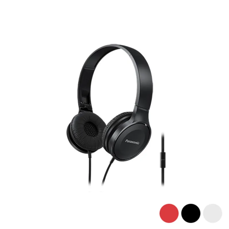 Auriculares con Micrófono Panasonic Corp. RP-HF100ME (3.5 mm) Negro