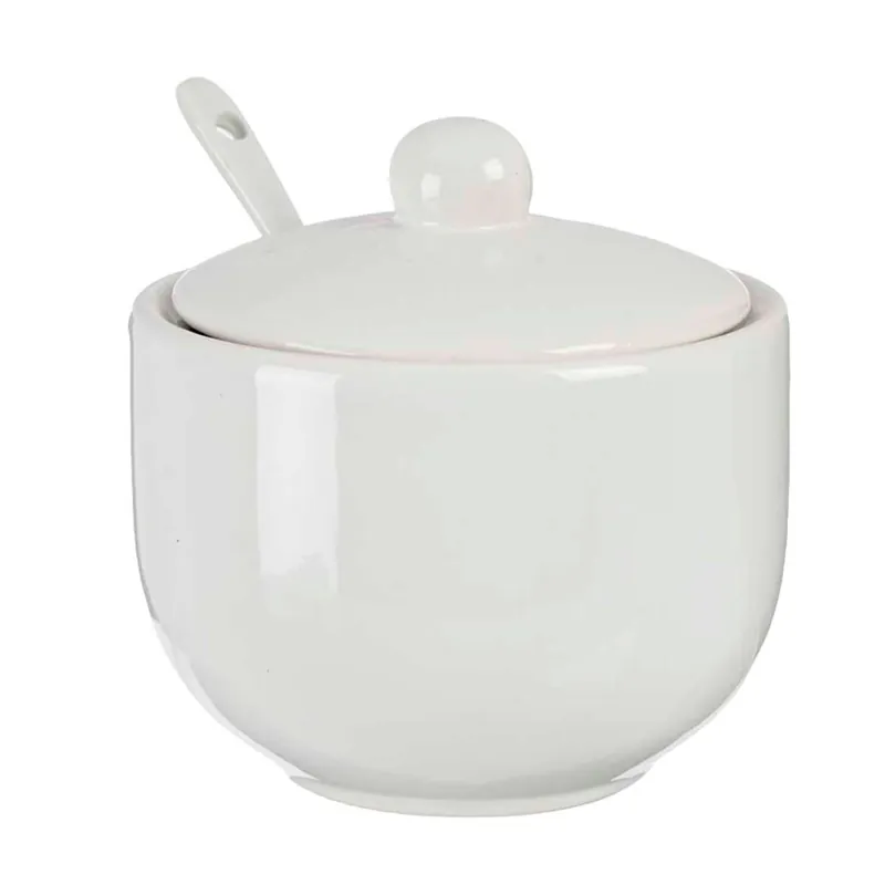 Azucarero blanco con cuchara colección VESSIA - Cocina