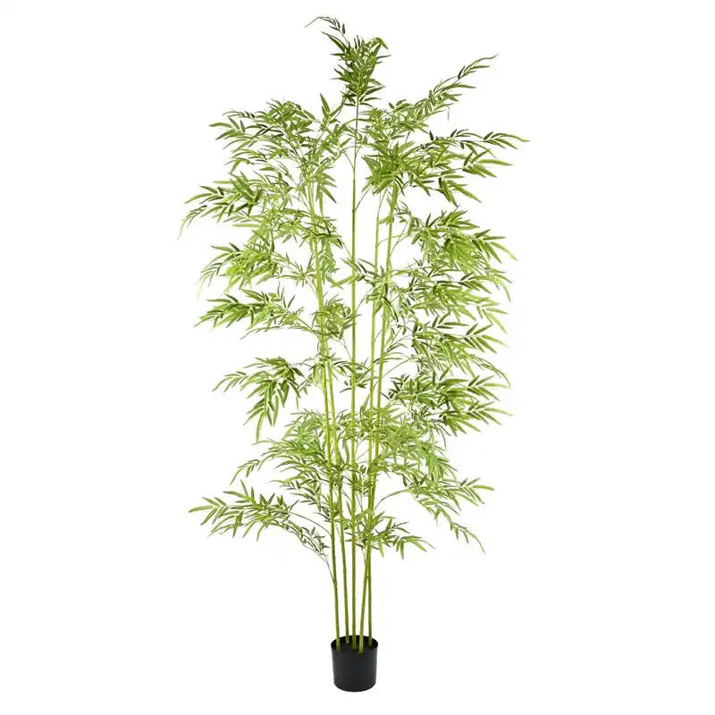 Bambú Artificial 235cm - Planta decorativa grande Realista con cañas naturales para Hogar ideal para Interiores