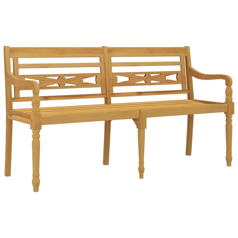 vidaXL Banco Batavia madera maciza de teca 150 cm - Jardín