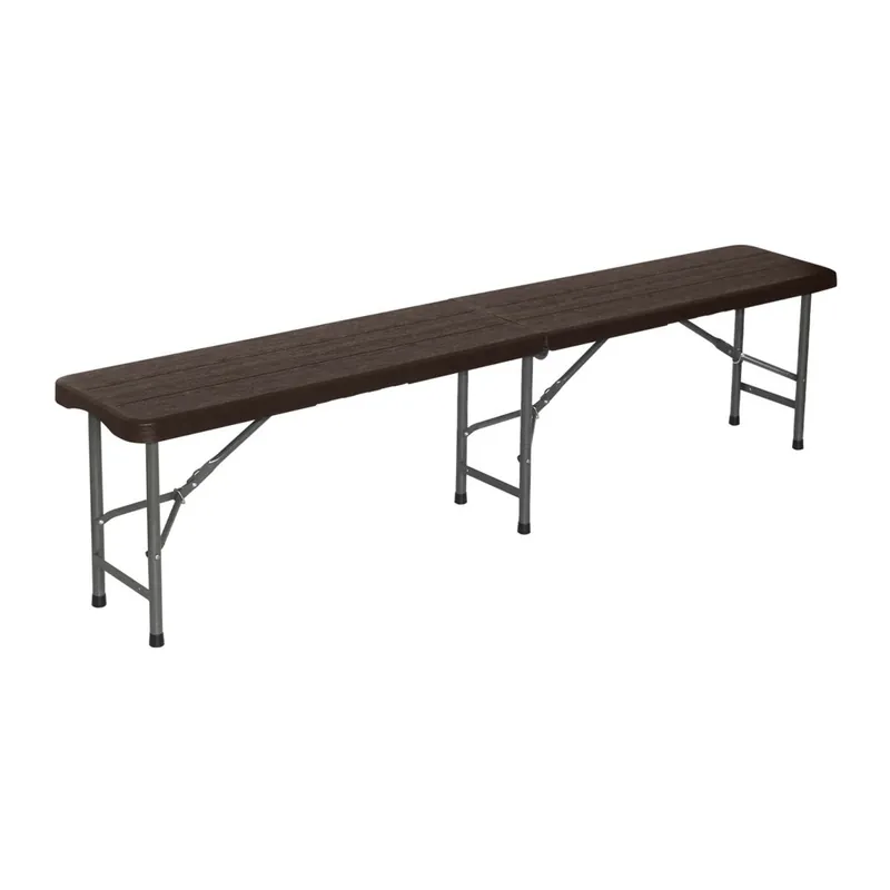 Banco Plegable Catering Efecto Madera 180x28x43cm 7house - Jardín
