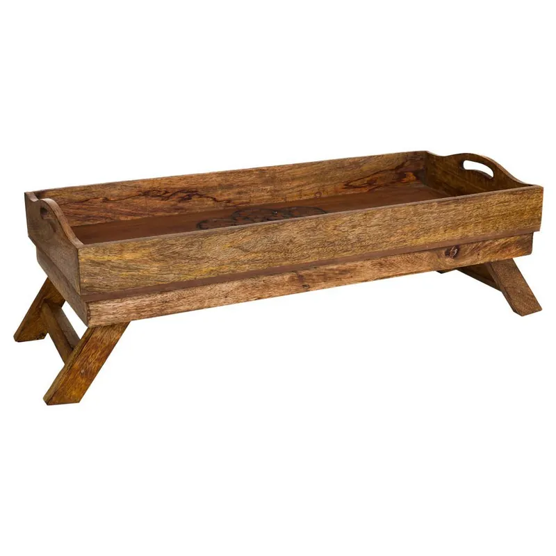 Bandeja de madera artesanal marrón 70x30x20 - Cocina