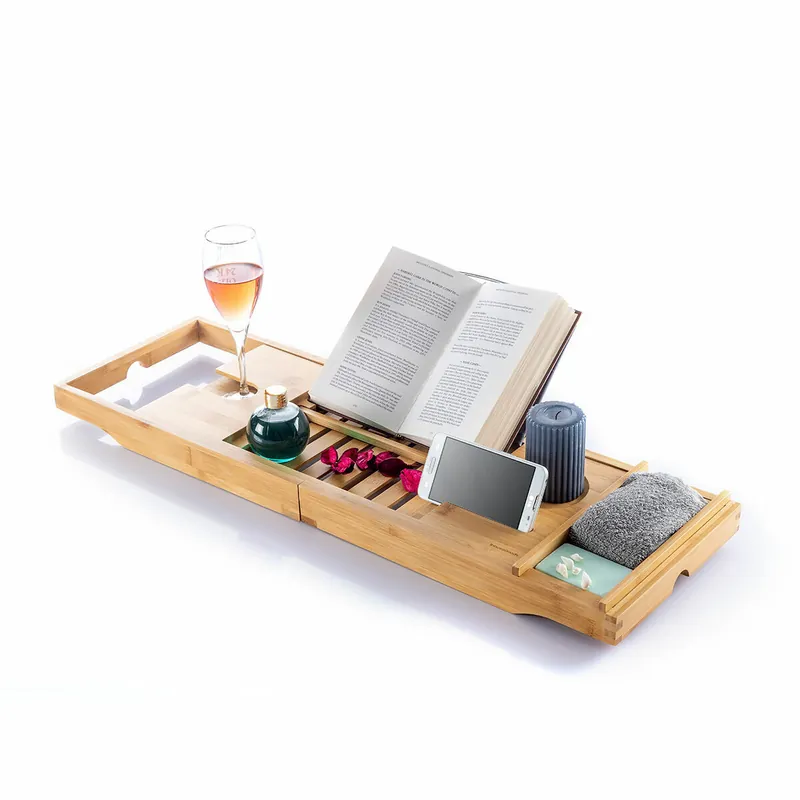 Bandeja para Bañera de Bambú Extensible Trayth InnovaGoods - Baño