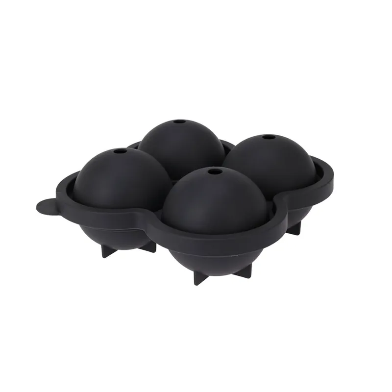 Bandeja para Hacer Bolas de Hielo 4 Bolas de TPE Gris 16x15x7cm - Cocina