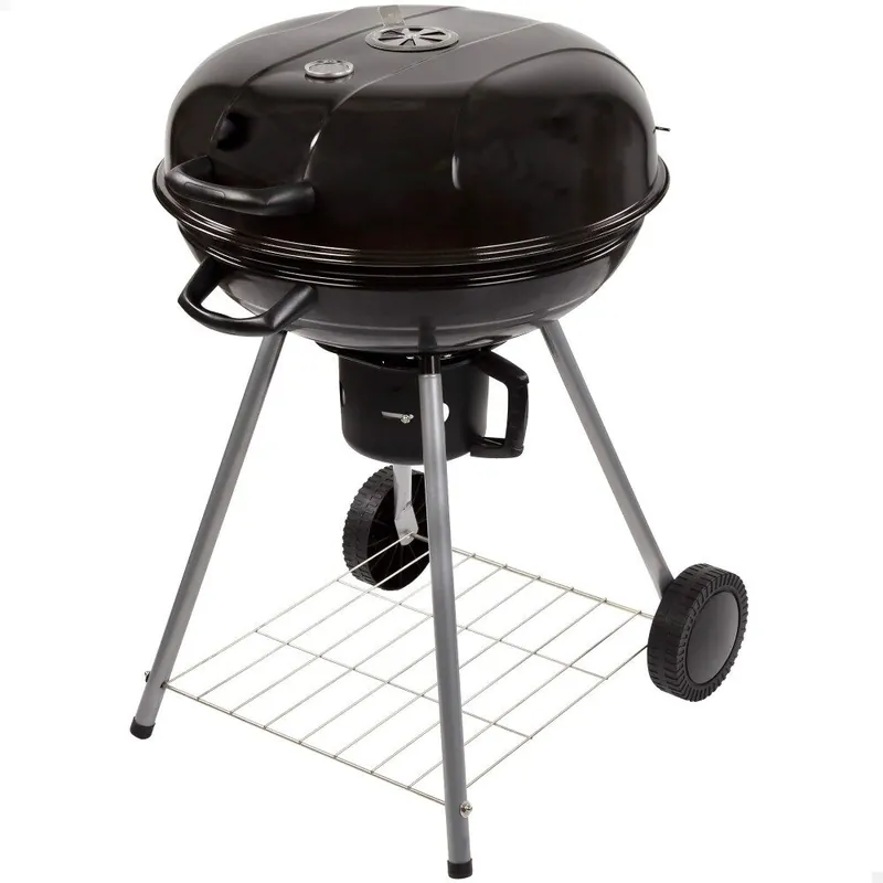 Barbacoa de carbón portátil redonda con tapa Aktive - Jardín