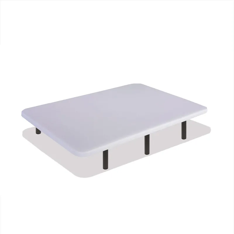 Base Tapizada Blanca 80 x 180 cm, DreamNite, Tejido 3D Antideslizante, Estructura 30x40mm, 5 Barras Transversales, Con Patas 25cm - Descanso