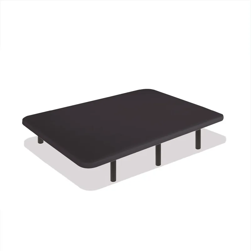 Base Tapizada Negra 105 x 180 cm, DreamNite, Tejido 3D Antideslizante, Estructura 30x40mm, 5 Barras Transversales, Con Patas 30cm - Descanso
