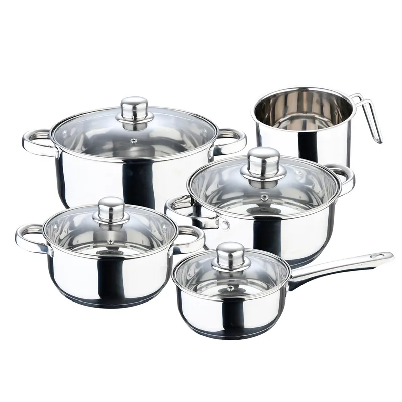 Batería de cocina de ACERO INOXIDABLE 9 piezas marca SAN IGNACIO