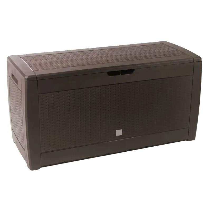 Baul de jardin 310 litros Boxe Rato en color chocolate 119 x 48 x 60 cm - Jardín