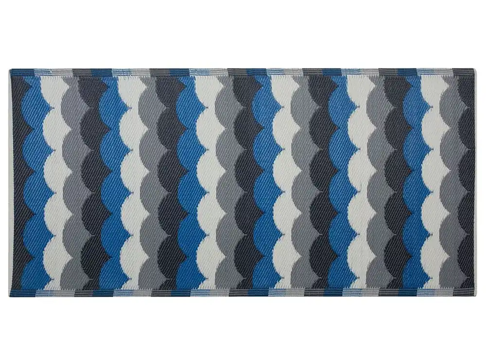 Alfombra de exterior BELLARY Azul 90 x 180 cm - Textil