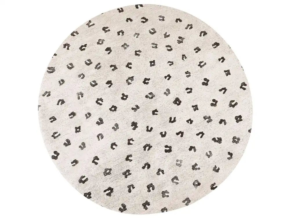 Alfombra AFIS Beige ø 140 cm Algodón - Textil