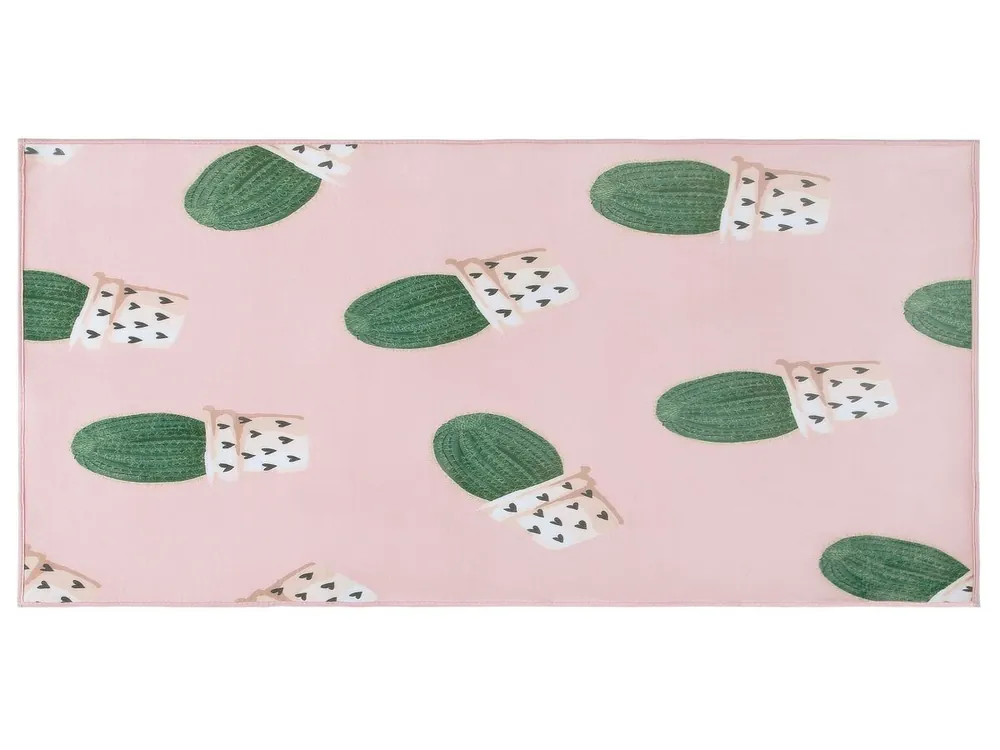 Alfombra para niños ELDIVAN Rosa 80 x 150 cm - Textil