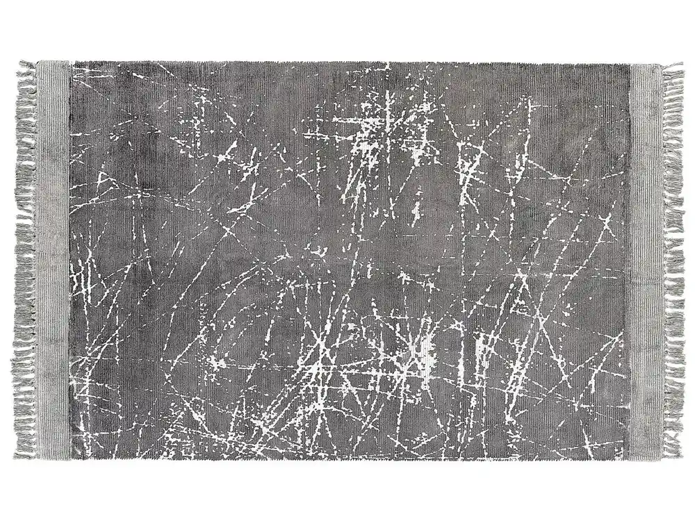 Alfombra HANLI Gris 140 x 200 cm Viscosa - Textil