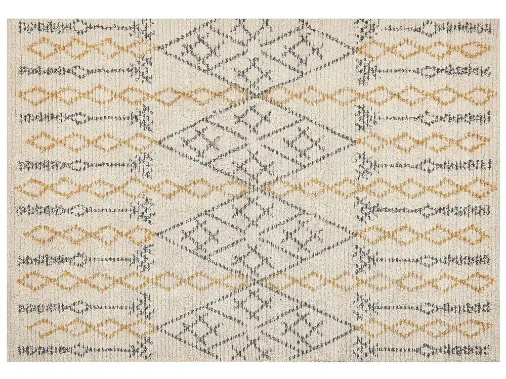 Alfombra KADAPA Beige 160 x 230 cm Algodón - Textil