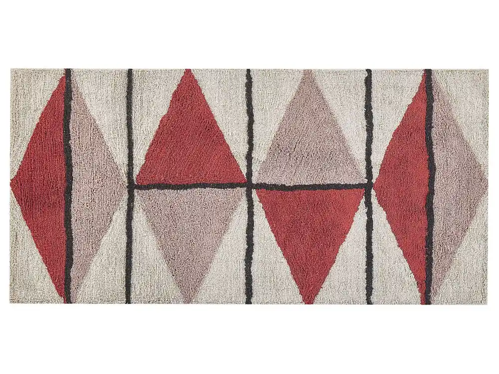 Alfombra PURNIA Multicolor 80 x 150 cm Algodón - Textil