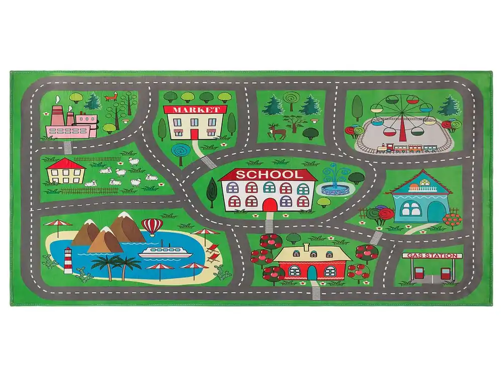 Alfombra para niños TUTAK Verde 80 x 150 cm - Textil