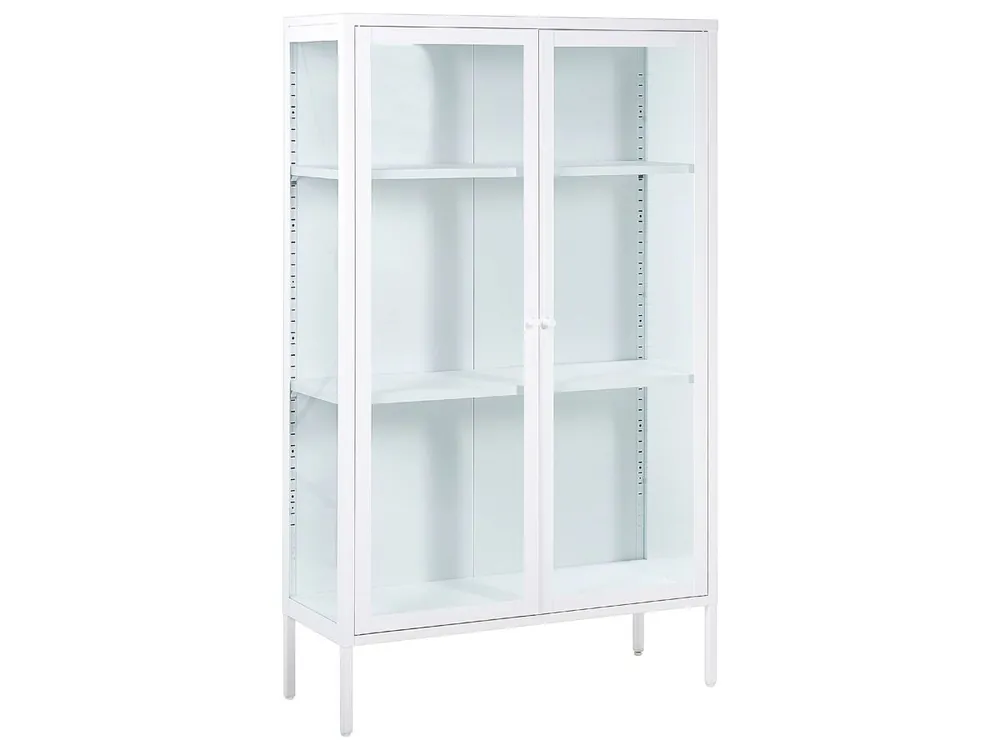 Vitrina NASH Metal 90 cm Blanco - Muebles