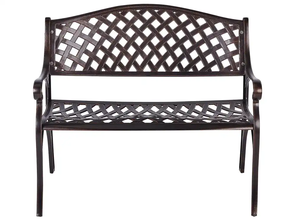 Banco de jardín STAGGIA 104 cm Metal Marrón